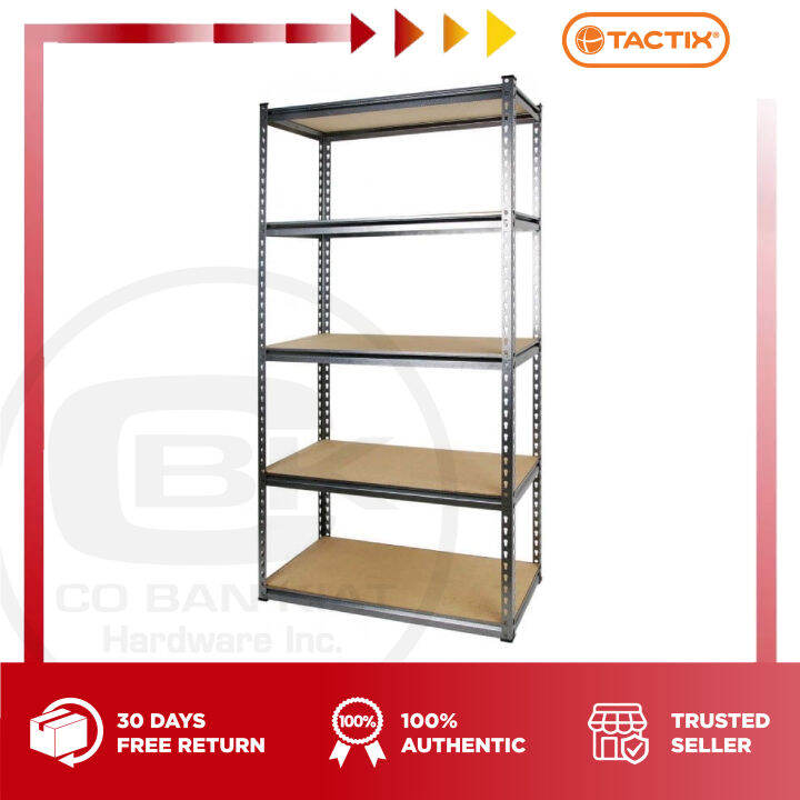 Tactix Storage Rack Shelving Unit 5 LAYER (Black) DIMENSION 48L x 24W x ...