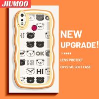 เคส JIUMOO สำหรับ Realme 3 Pro เคส3i Realme การ์ตูนหมีน่ารักใหม่ลายมาคารอนขอบคลื่นกันกระแทกแบบใสนิ่มเคสมือถือโปร่งใสลายกล้องถ่ายรูปที่สร้างสรรค์ซิลิกาเจลฝาครอบป้องกัน