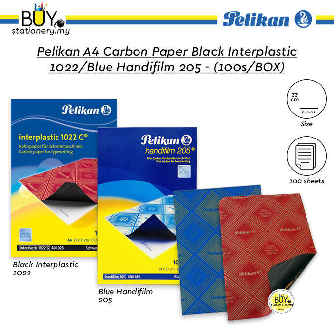 Pelikan A4 Carbon Paper Black Interplastic 1022 / Blue Handifilm 205