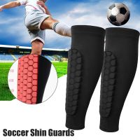 2023 New 1pc Honeycomb Soccer Shin Guards Football Shields Sports Shank Shinguards Protective Gear Protector Sleeves Leg Legging Supports Braces