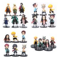 6 New Styles Anime Demon Slayer Figure Kamado Tanjirou Nezuko Action Model Toys Zenitsu Figurine Inosuke Kimetsu No Yaiba Figura