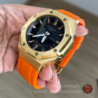 GShock Orange-Gold AP Rubber Gen2 แต่งจาก รุ่น GA2100-1A ของแท้ รับประกัน 1 ปี