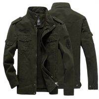 2021 Autumn winter Jacket Men Military Jacket 100 Cotton Outdoor Mens 6XL Jackets Multi-pocket Mens Jackets