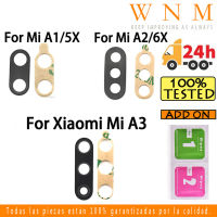 สำหรับ Xiaomi Mi 5X 6X A1 A2 A3ด้านหลังเลนส์กระจกกล้องด้านหลังที่ครอบสำหรับ Xiaomi Mi A1 5x A2 A3 6x พร้อมกาวทดแทน