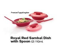 Tupperware Coral Sambal Dish with Spoon (1pcs or 2pcs)