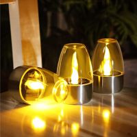 1-12pcs Solar Candle Lights Flameless Electronic Candlelight Dinner Tea Lamp for Christmas Wedding New Year Room Courtyard Decor