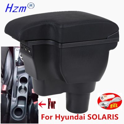 ที่เท้าแขน Hyundai SOLARIS สำหรับ Hyundai Solaris 2 Accent Verna ที่เท้าแขนในรถกล่อง2017 2018 2019 2020 2021กล่องเก็บของ