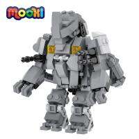 MOOXI Rhino Mecha 262ชิ้นตัวต่อจำลองแอ็คชั่นของเล่นเพื่อการศึกษาสำหรับเด็กบล็อกตัวต่อ DIY สำหรับของขวัญวันเกิดเด็ก