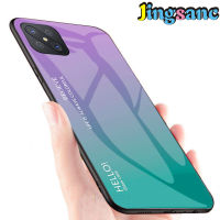 JingsancสำหรับOPPO Reno 4Z 5Gเคสโทรศัพท์Gradient 9Hกระจกเทมเปอร์ทีพียูอ่อนมีสีEdgeปลอกป้องกันเคสสำหรับOPPO OPPO Reno 4 Z 5G