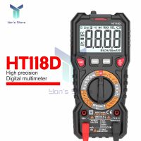 ตัววัดความจุไฟฟ้าโวลต์มิเตอร์อุปกรณ์ทดสอบตัวต้านทานมัลติมิเตอร์ HZ NCV Rms นับจริง20000มัลติมิเตอร์ดิจิตอล HT118E LCD แบล็กไลท์