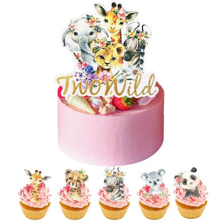 pink-two-wild-birthday-party-disposable-tableware-jungle-safari-party-forest-decor-kid-2-birthday-decoration-girl-party-supplies