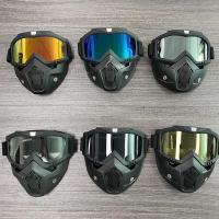 Winter Warm Motorcycle Riding Goggles Riding Mask Anti-fog Anti-UV Windproof Face Mask Snowmobile Goggles Riding Accessories