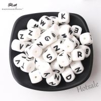 【hot sale】 ► C01 [Ready Stock]12mm 26pc Baby Silicone Letter Beads Food Grade Silicone Chewing Beads thing Necklace Baby
