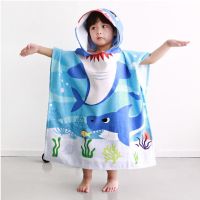 【DT】hot！ Infant Bathrobe Baby Robe Cartoon Child Kid Hooded Cloak Cotton Boy Beach Cape Newborn Wrap Blanket