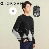 Giordanoผู้ชาย เสื้อถักเสื้อแจ็คเก็ตที่มีรูปสี่เหลี่ยมขนมเปียกปูนหนา Free Shipping 18052616