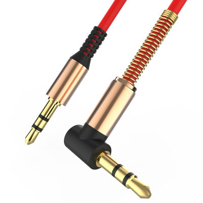 Car Aux Cord 1m Nylon Jack Audio Cable 3.5 mm To 3.5mm Aux Cable Male To Male Cloth Audio Aux Cable Gold Plug for Iphone Speaker