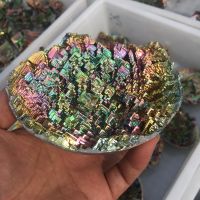 Bismuth Crystal Bismuth Metal Crystal Rainbow Bright Metal Bowl Mineral Specimen Original Natural Art Artwork Decorative Items