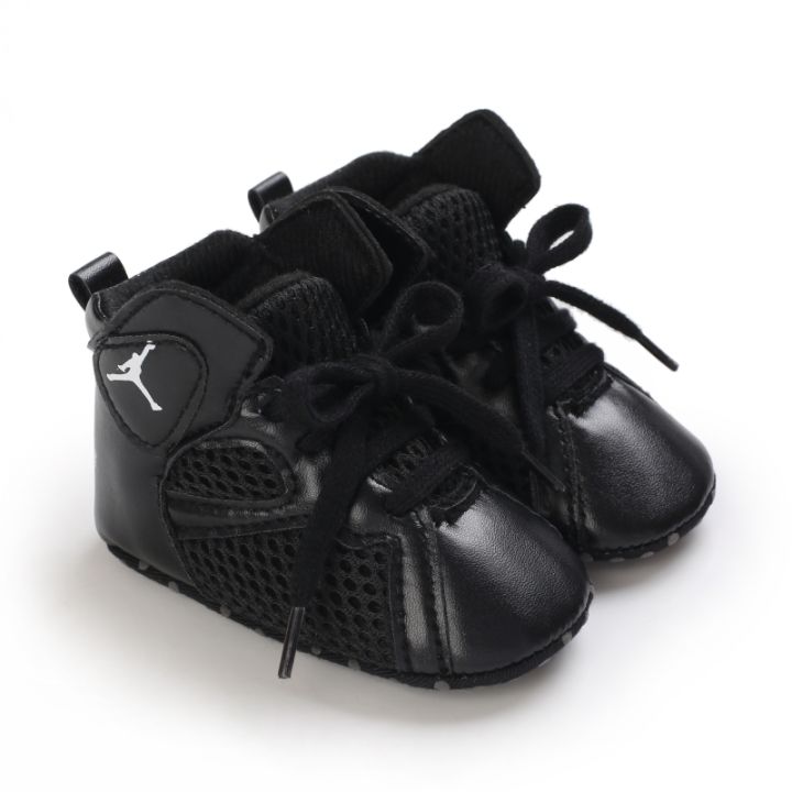 รองเท้าทารกแรกเกิด0-18เดือนบาสเก็ตบอลรองเท้ากีฬาเด็กวัยหัดเดินเด็กรองเท้าพิธีล้างบาปวันเกิด1ปี