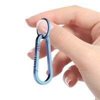 （AT） Carabiner พวงกุญแจห่วงโซ่ LoopQuick ReleaseToolHolder Anti TheftKey ClipTitanium For Camping Hiking