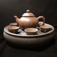 ชุดชงชาดินเผา ถาดรองกา ถาดน้ำชาเซรามิก ชุดน้ำชา 茶具 茶盘