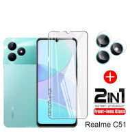 2in ฟิล์มกระจกเทมเปอร์ C51 1 Realme 3D ฟิล์มปกป้องหน้าจอ9ชม. + ปกป้องหน้าจอป้องกันหน้าจอเลนส์