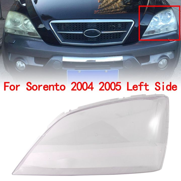 ปลอกหุ้มไฟหน้ารถด้านซ้ายข้างหน้าเลนส์โคมไฟใสสำหรับ-kia-sorento-2004-2005