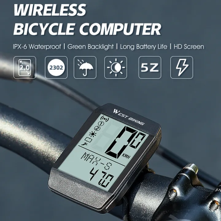 5ภาษาจักรยานเครื่องวัดความเร็วขี่จักรยานกันน้ำ-mileometer-multi-functional-มาตรวัดความเร็วจักรยาน-full-หน้าจอ-backlight-นาฬิกาจับเวลาสำหรับจักรยาน