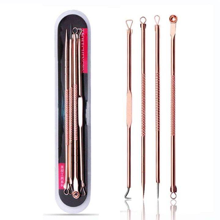 4pcs-stainless-steel-blackhead-needle-kit-acne-extractor-tool-set-fat-granule-removal-kit-with-case-for-whiteheads-comedones