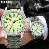 Luminous Dial Watch for Men Women Couple Simple Military Sports Quartz Wrist Watches Nylon Wristwatch Army Green Outdoors Clock