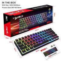 L700 Gaming Mechanical Keyboard 61คีย์ Usb RGB Backlight 12โหมดแสง Office คีย์บอร์ดแบบมีสาย Anti-Ghosting สำหรับ Gamer แล็ปท็อป