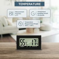 Hygrometer Mini LCD Digital Indoor -Hygrometer Humidity Meter for Office Baby Living Room Aquarium