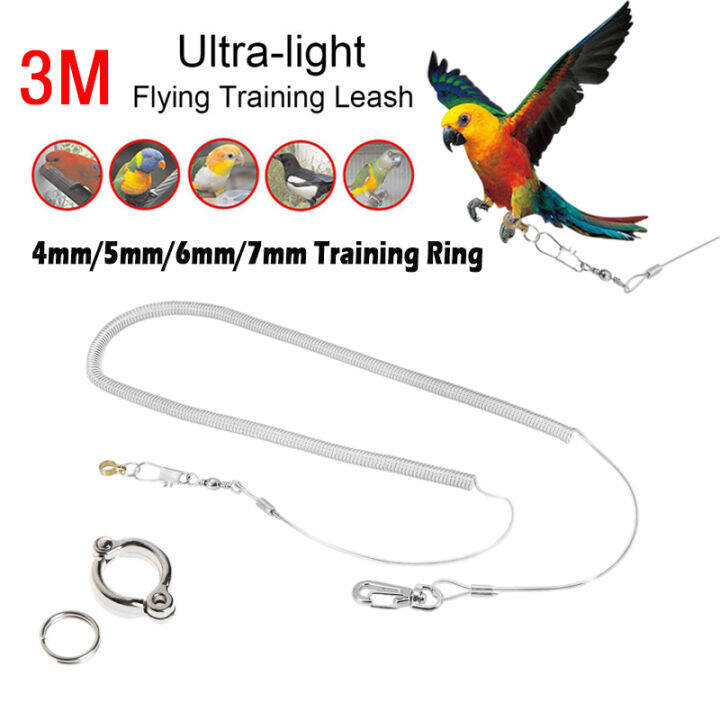 3M Bird Training Leash with Training Ring Ultra-light Bird Flying Rope ...