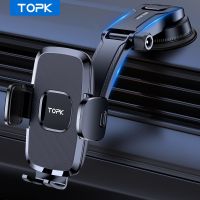 TOPK Car Phone Holder Stand Gravity Dashboard Phone Holder Universial Mobile Phone Support For iPhone 13 12 Pro Xiaomi Samsung Car Mounts