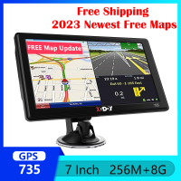 XGODY 2023 แผนที่ฟรี 735 แบบพกพา 7 นิ้ว GPS Navigator สำหรับรถยนต์/รถบรรทุกหน้าจอสัมผัสแบบ Capacitive TFT 256M RAM + 8G ROM พร้อม Bluetooth จัดส่งฟรี