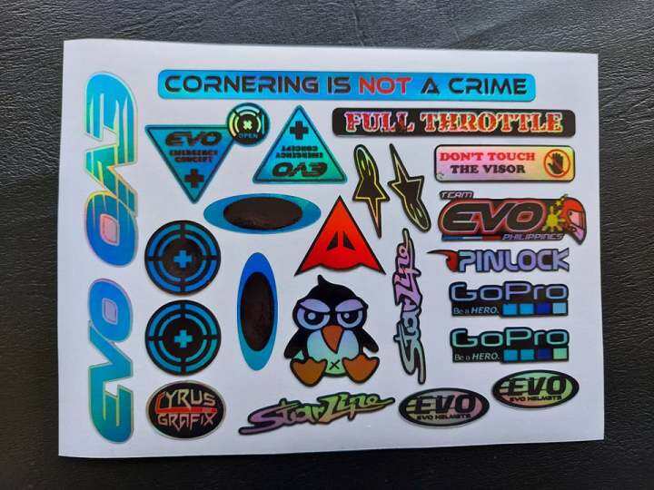 HOLOGRAPHIC HELMET VISOR DECALS Lazada PH