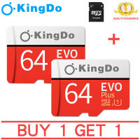 [ซื้อ 1 แถม1 ]64GB MICRO SD CARD Kingdo (รุ่นใหม่) พร้อมอแดปเตอร์ ไมโครเอสดีการ์ด  64 GB EVO PLUS U3 CLASS 10 4K