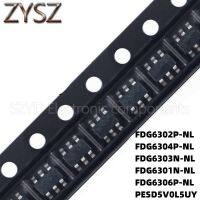 100PCS SOT23-6 FDG6302P-NL FDG6304P-NL FDG6303N-NL FDG6301N-NL FDG6306P-NL PESD5V0L5UY Electronic components