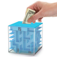2022Kids 3D Cube Maze Piggy Bank Toy Transparent Beads Six Sides Cube Kid Toy Gift