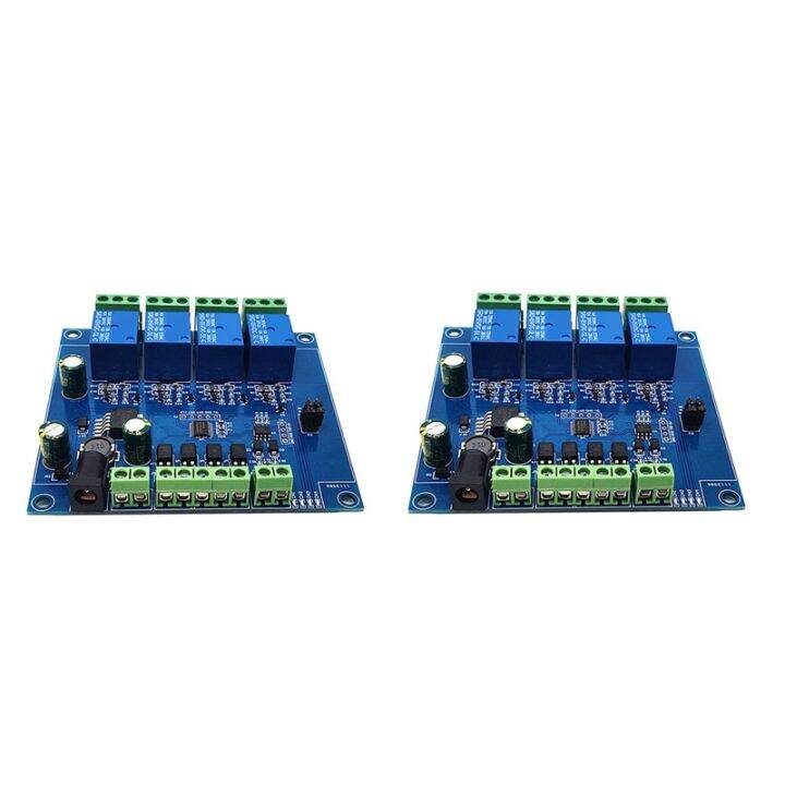 2X Modbus RTU 4 Way Relay Module 724V Relay Module Switch RS485/TTL