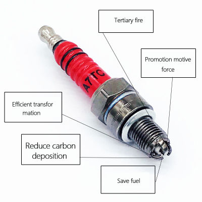 24Pcs Spark Plug CR7HSA ATRTC High Performance 3-Electrode For GY6 50cc-150cc Scooter Motorcycle 10mm Spark Plug Parts TSLM2