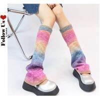 【CW】 Gradient Leg Warmers Color Stack Calf Boot Cover Female Calentadores De Pierna