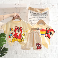 Toddler Boys Girls Summer Kids Clothes Set Cartoon Bear Casual Cotton T Shirts +Shorts 2 Pcs Infant Clothing Outfits Tracksuits