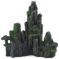 Aquarium Ornament Resin Rockery Artificial Hill Resin Mountain View Rock Decorating Ornament Fish Tank