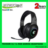 หูฟังเกมมิ่ง Tsunami X1 7.1 RGB Gaming Headphone รับประกันสินค้า 2 ปี