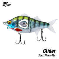 LEYDUN PropDuster Glider เหยื่อตกปลาช้า Sinking Vition 130Mm 32G Soft Luminous Fins Good Swimbaits Hard เหยื่อ Wobblers