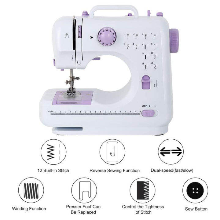 2021portable-sewing-machine-mini-electric-household-crafting-mending-overlock-12-stitches-with-presser-foot-pedal-beginners