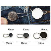 【cw】 10/15/19mm Collar Extenders Metal Buttons Jeans Pants Waist Stretch Shirt Suit Tie Neck Expanders Flexible Lock Lengthen Buckle