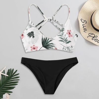 ✪Gustavoo✪ loral Random Print Bikini Set Push-Up Swimsuit Beachwear Padded Swimwear
