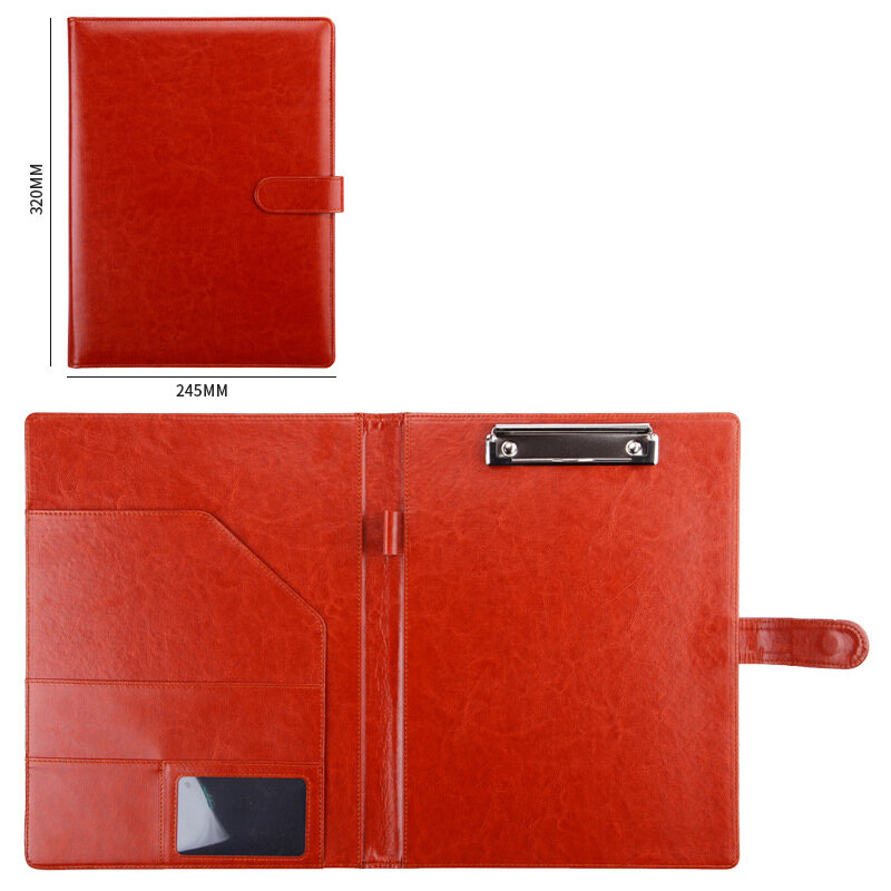 Details about   PU Leather Portfolio Interview Resume Legal Document Organizer with Clipboard 