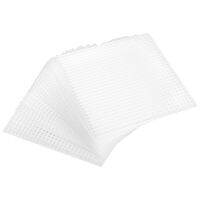 30 Pieces Plastic Mesh Canvas Sheets for Embroidery, Acrylic Yarn Crafting, Knit and Crochet Projects (10.6 x 10.6cm)